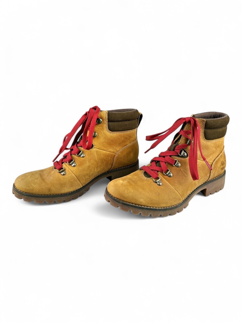 Timberland Women's Combat Hiker Moto Boots Size 9 Tan